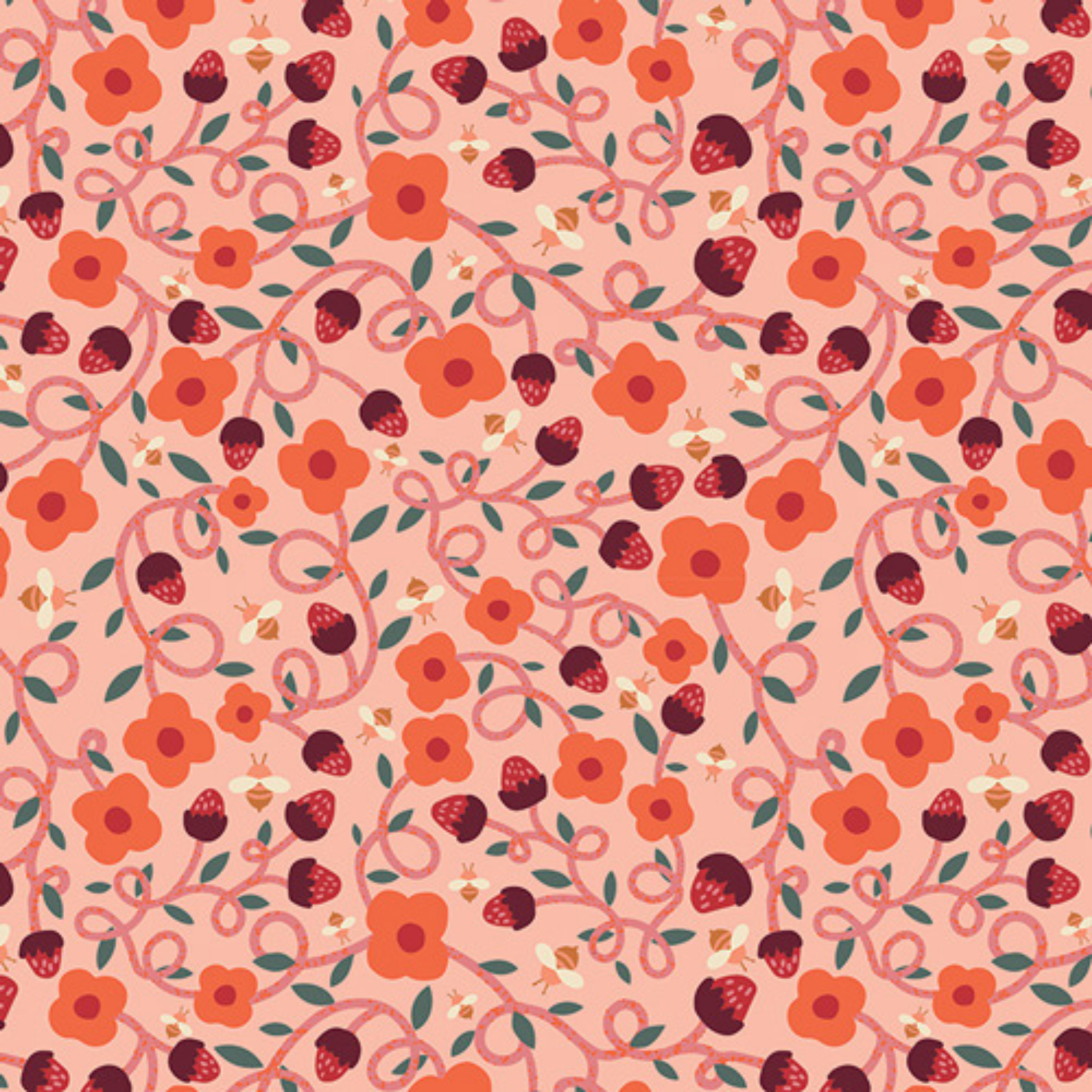 Vibrant Vines - Summer Homestead - Art Gallery Fabric - Quilting Fabric by the Yard