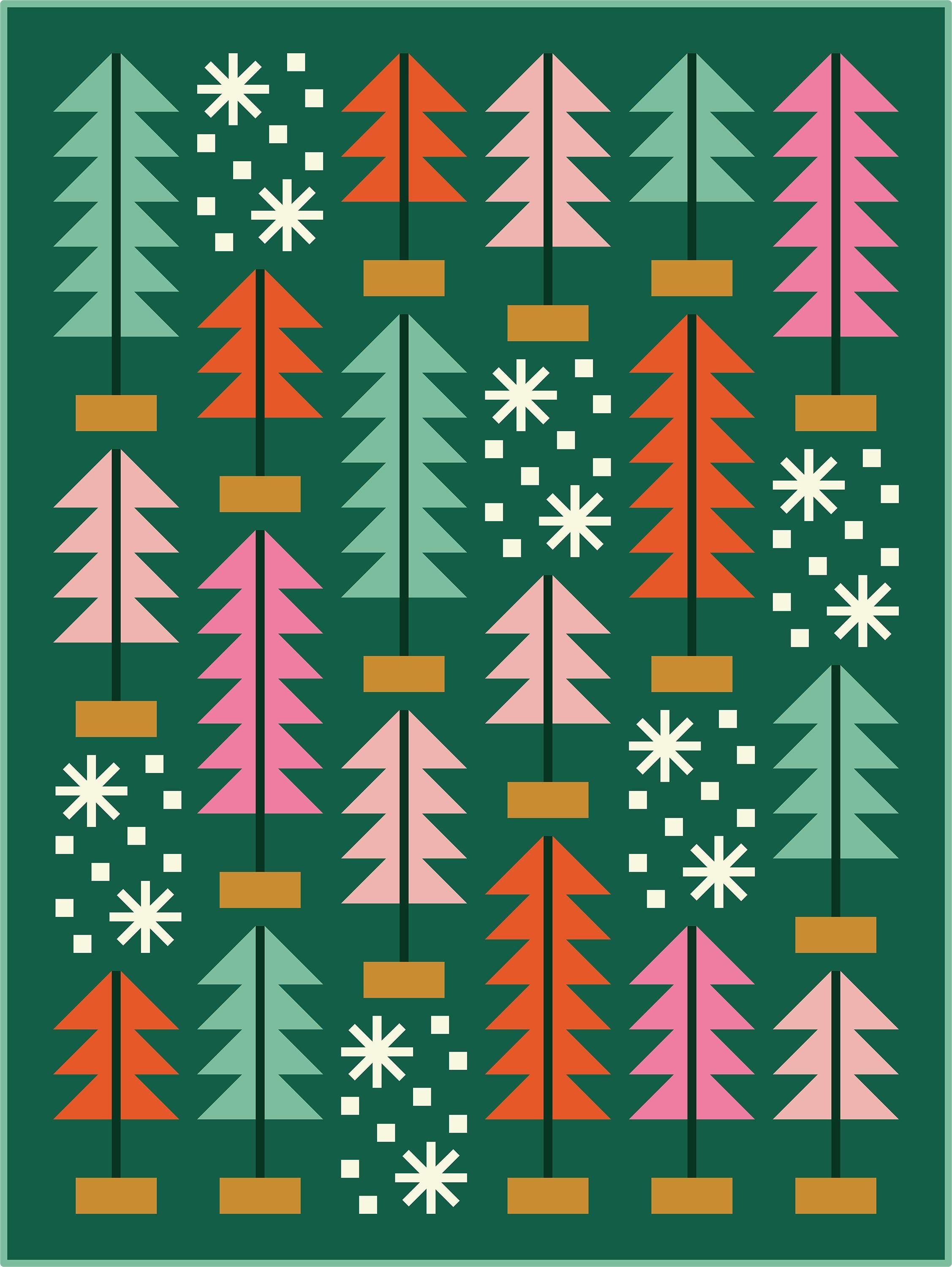 NEW RELEASE All Spruced Up Quilt Pattern - Pen + Paper Patterns - Modern Quilt Design - Sewing Pattern - Hobby and crafts